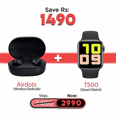 Buy the Combo Deal best offer, Earbuds, Smart Watch at best price in Pakistan| Rhizmall.pk