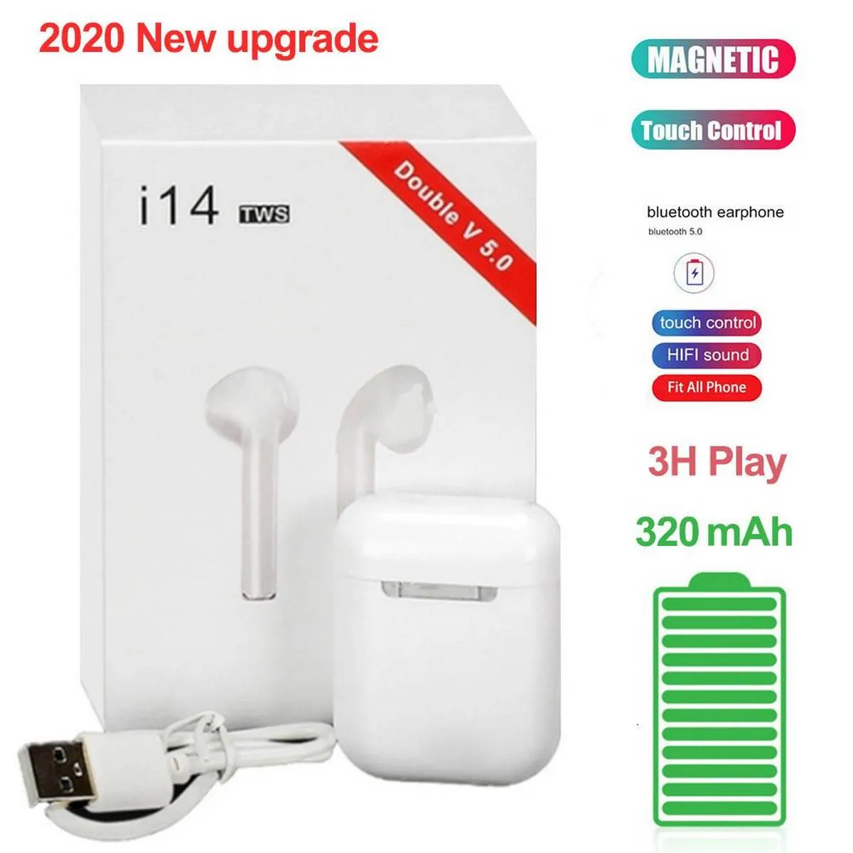 Buy i14 wireless earbuds at best price in Pakistan | Rhizmall.pk