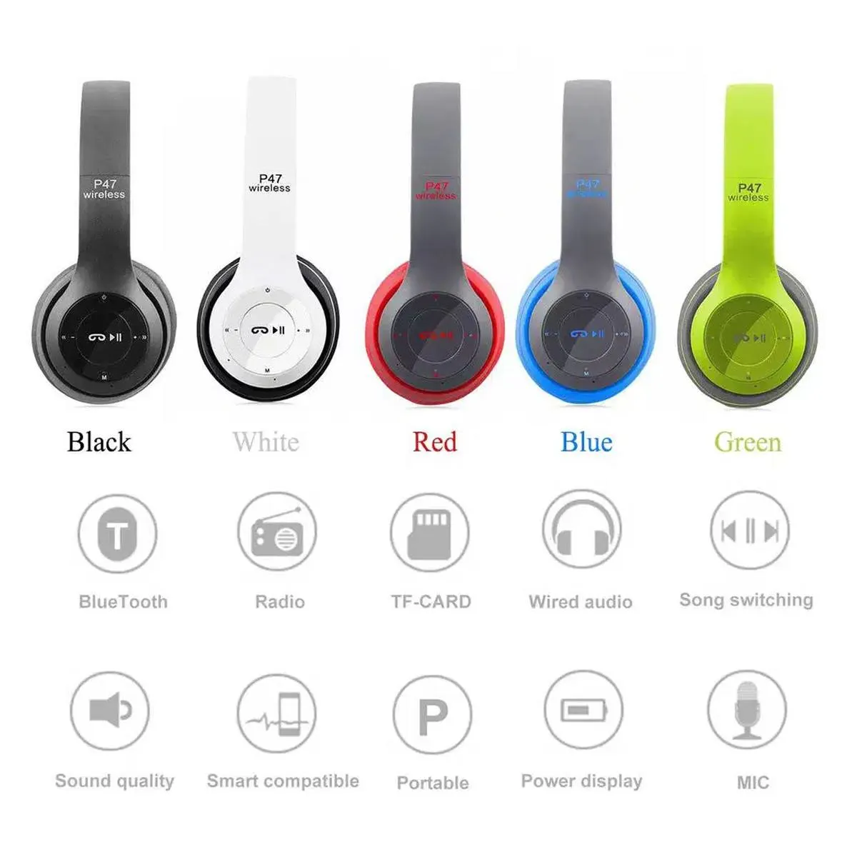 Buy P47 Wireless Headphone at best price in Pakistan | Rhizmall.pk