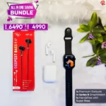 Buy All in one bundle| smart watch, earpods , and handsfree at best price | Rhizmall.pk